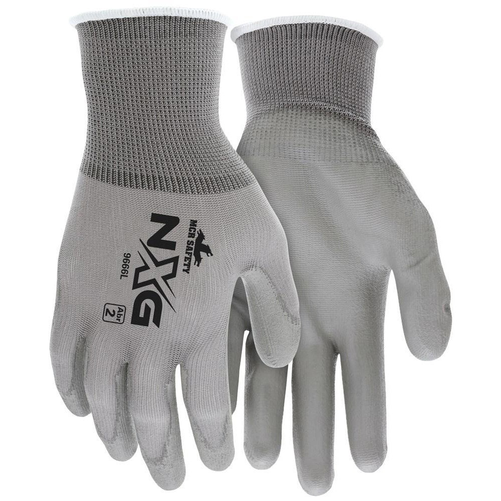 Work Gloves: Memphis 9666, Size X-Large, Polyurethane-Coated Nylon, General Purpose