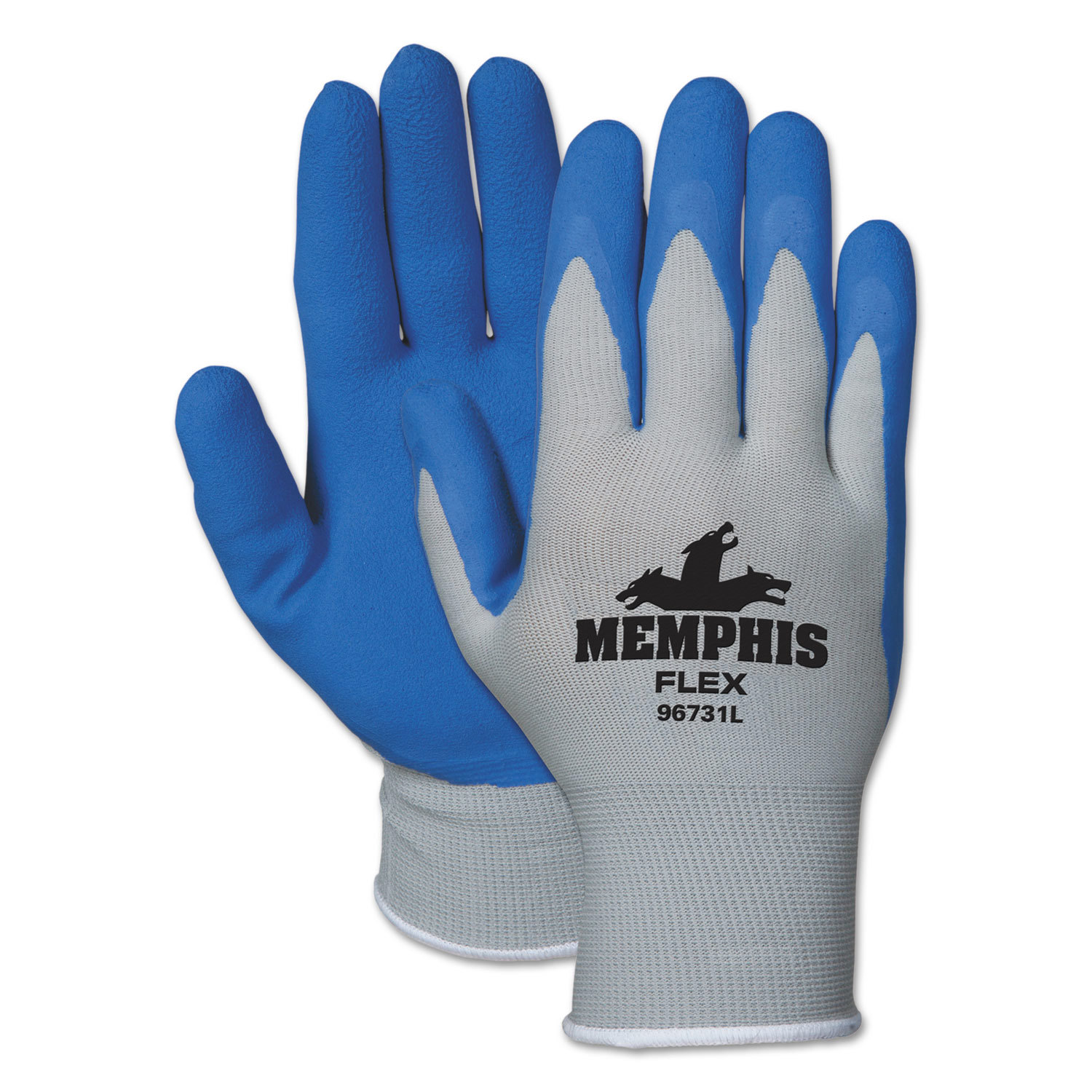 Work Gloves: Memphis 96731, Size Small, Latex-Coated Nylon, General Purpose