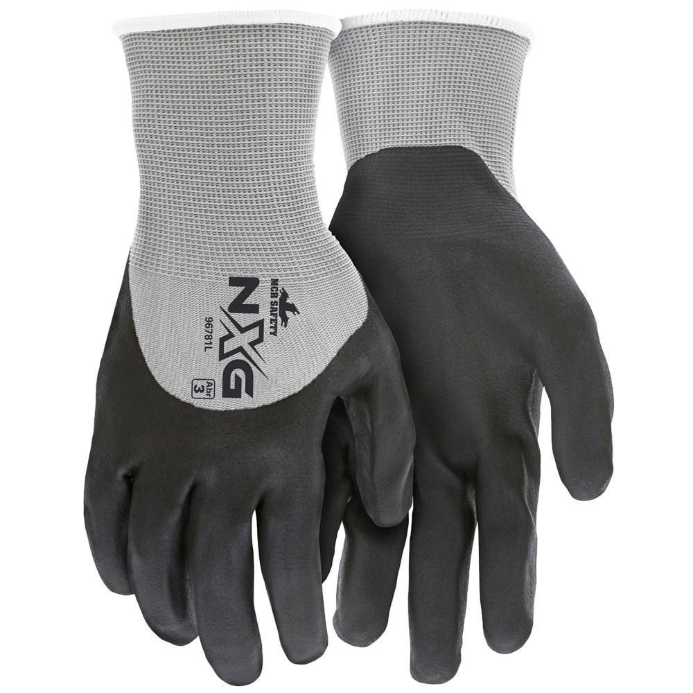 Cut-Resistant Gloves: Memphis 96781, Size Large, Nitrile-Coated Nylon