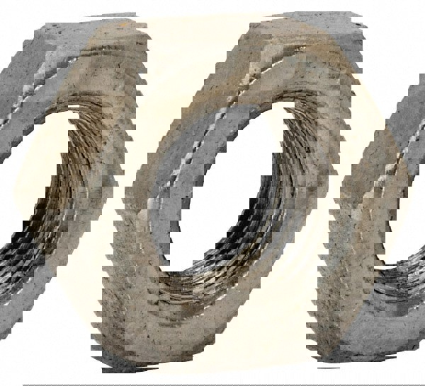 Hex Nut: 7/16-20, Grade 5 Steel, Bright/Uncoated Finish