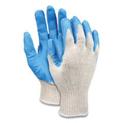 Work Gloves: Memphis 9682, Size Large, Latex-Coated Cotton & Polyester, General Purpose