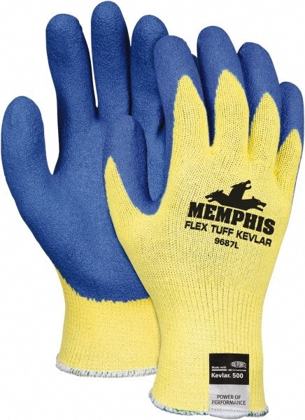 Cut, Puncture & Abrasion-Resistant Gloves: Memphis 9687, Size Small, ANSI Cut A3, ANSI Puncture 5, Kevlar Lined, Kevlar
