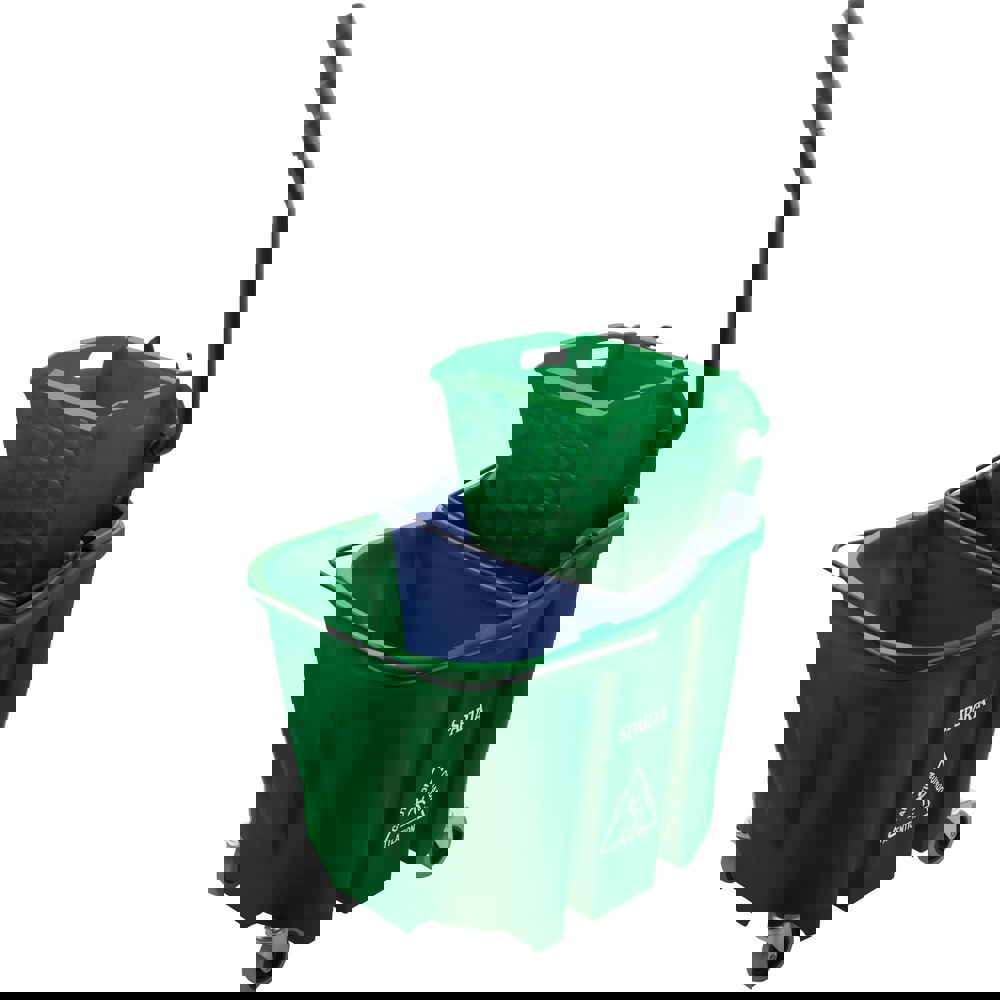 Mop Buckets & Wringers; Connection Type: None ; Mop Capacity: 35 ; Handle Material: Ergonomic Dual Component ; Color: Green