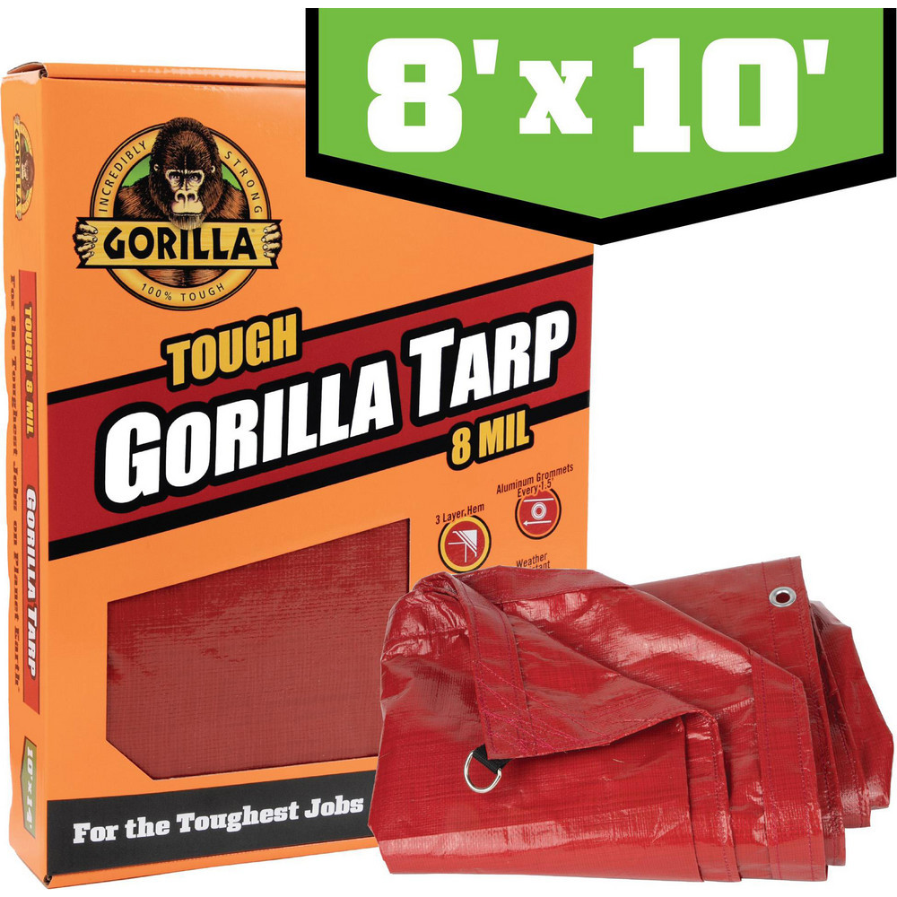 Tarps & Dust Covers; Material: Polyethylene ; Shape: Rectangle ; Length (Feet): 10 ; Width (Feet): 8 ; Width (Inch): 96in ; Grommet: Yes