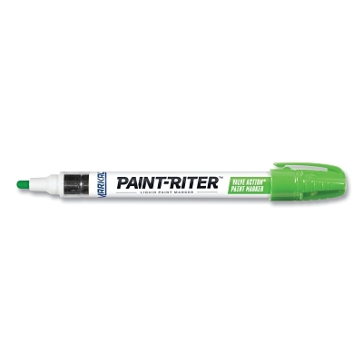Liquid Paint Marker: Fluorescent Green, Alcohol Base, Bullet Tip