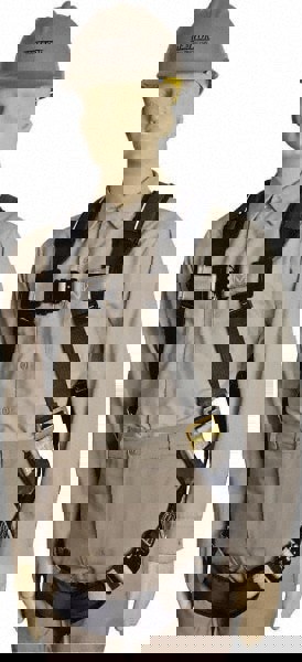 Fall Protection Harnesses: 350 Lb, Quick-Connect Style, Size Universal, Polyester, Back