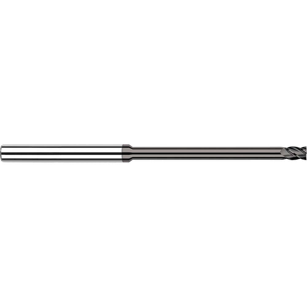 Square End Mill: 0.025'' Dia, 0.038'' LOC, 1/8'' Shank Dia, 2-1/2'' OAL, 4 Flutes, Solid Carbide