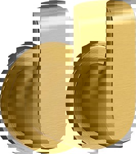 1-Hook Robe Hook in Vibrant Brushed Moderne Brass