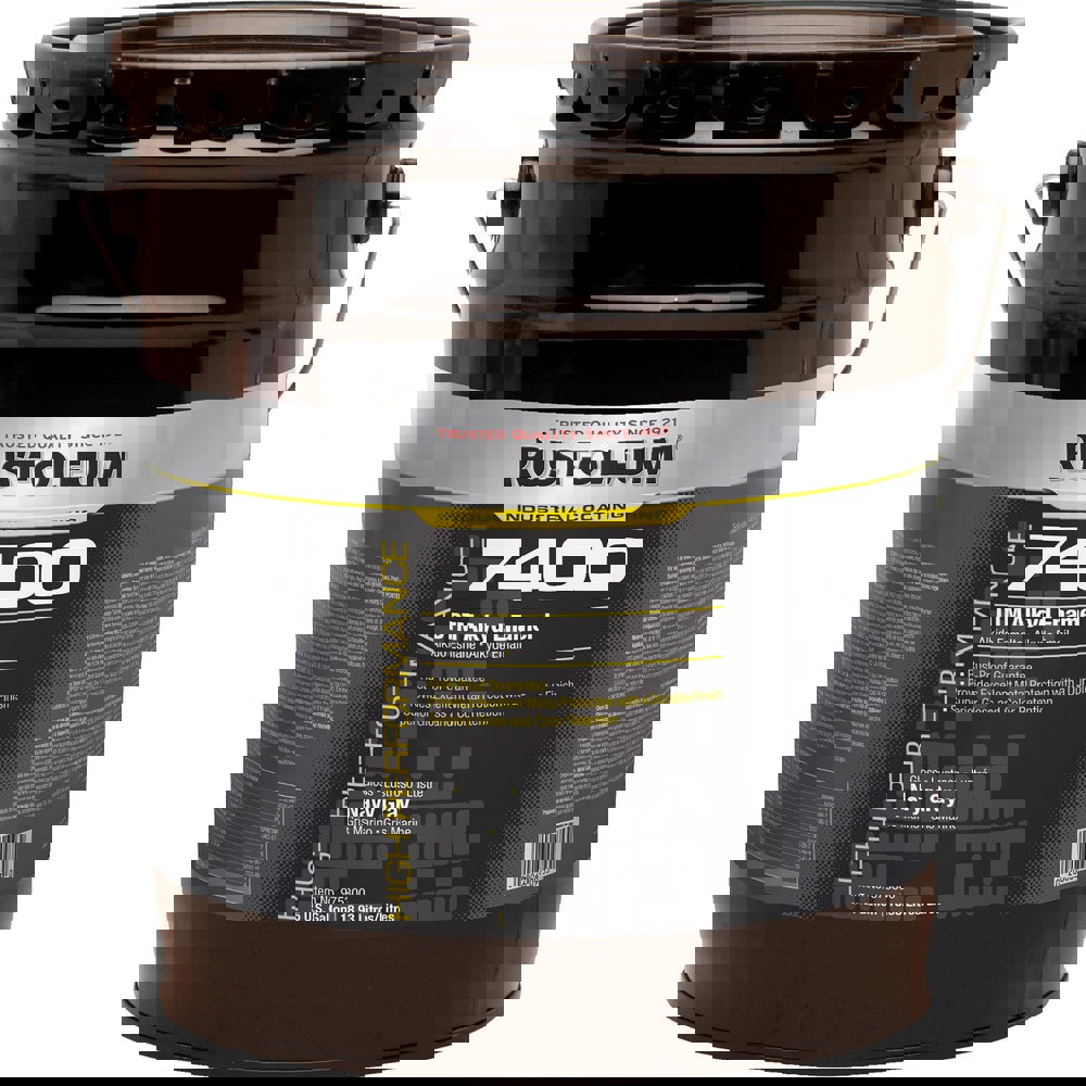 Industrial Enamel Paint: 5 gal, Gloss, Navy Gray