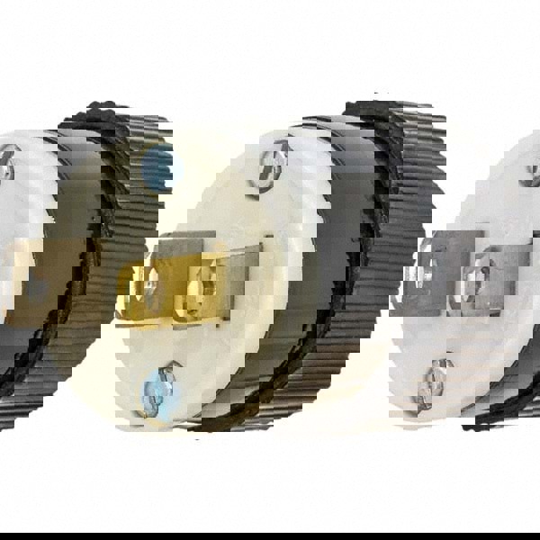 Straight Blade Plug: Industrial, 1-15P, 125VAC, Black & White