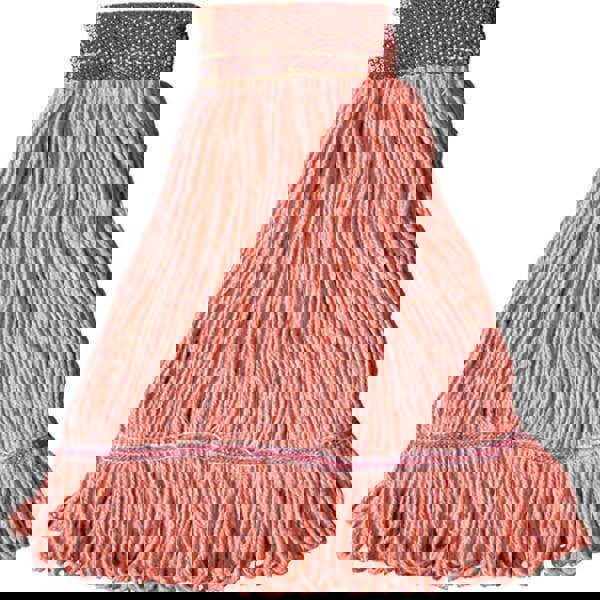 Wet Mop Loop: Medium, Orange Mop, Rayon & Synthetic