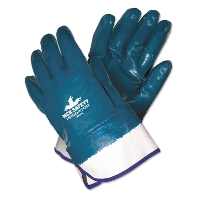 Work Gloves: Predator 9761, Size Large, Nitrile-Coated Nitrile, General Purpose