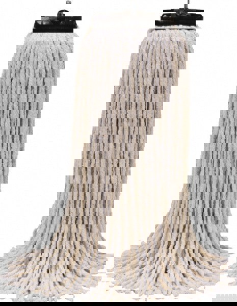 Wet Mop Cut: Screw On, X-Large, White Mop, Cotton