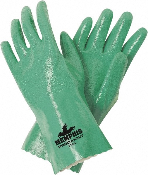 Chemical Resistant Gloves: Memphis Size X-Large, 14.00 mil, Nitrile, Supported