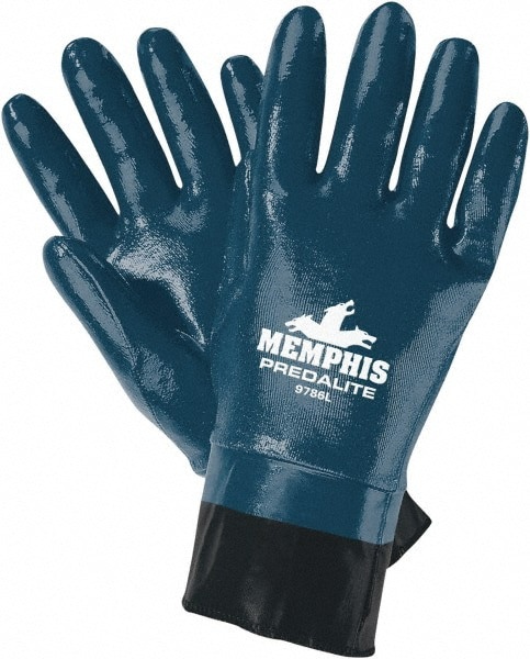 Chemical Resistant Gloves: Predalite Size X-Large, 15.00 mil, Nitrile, Supported