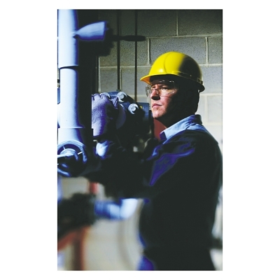 Safety Glass: Uncoated, Polycarbonate, Clear Lenses, Full-Framed
