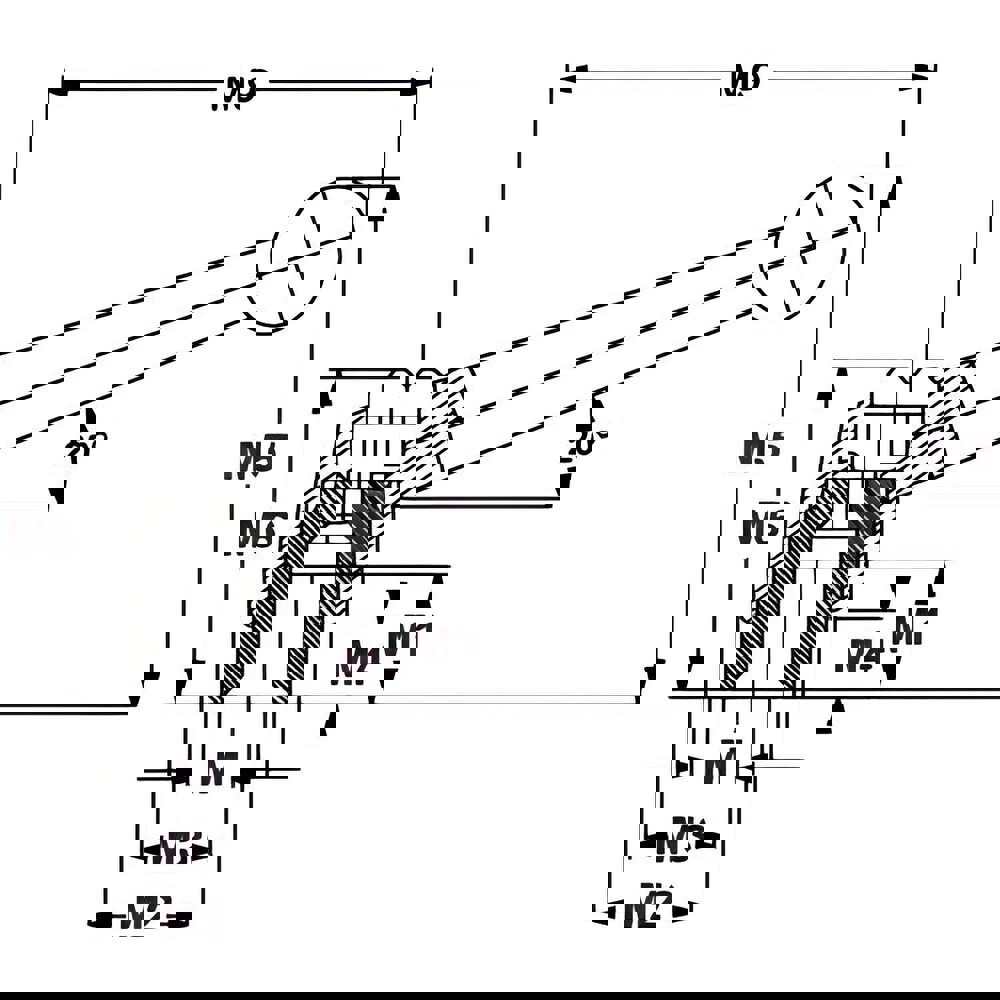 Adjustable Clamping Handle: 5/16-18 Thread, 0.62
