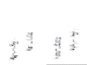 Bathroom Sink Cross Handle in Polished Chrome