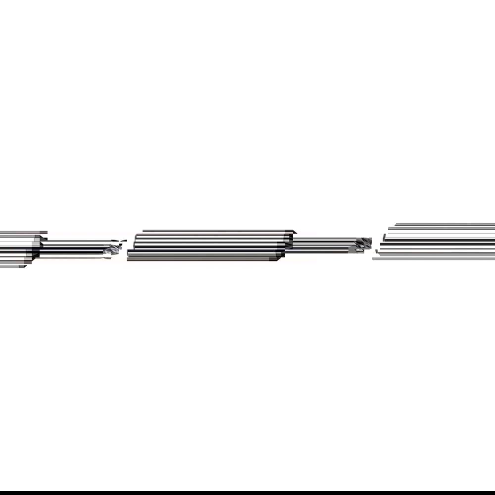 Square End Mill: 1/16'' Dia, 3/32'' LOC, 1/8'' Shank Dia, 2-1/2'' OAL, 3 Flutes, Solid Carbide