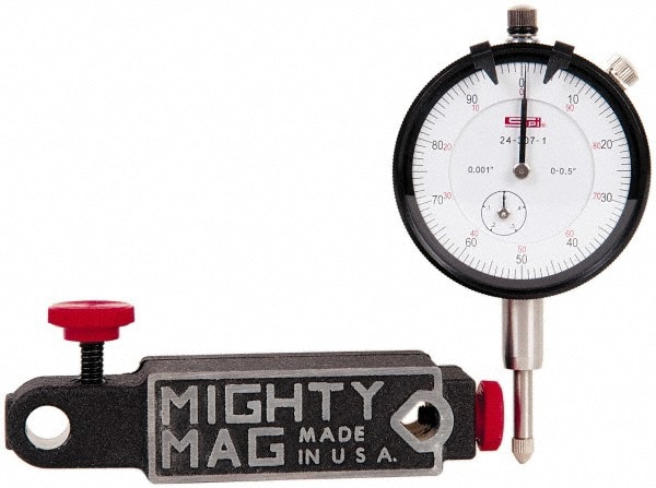 Dial Indicator & Base Kit: 0-100 Dial Reading