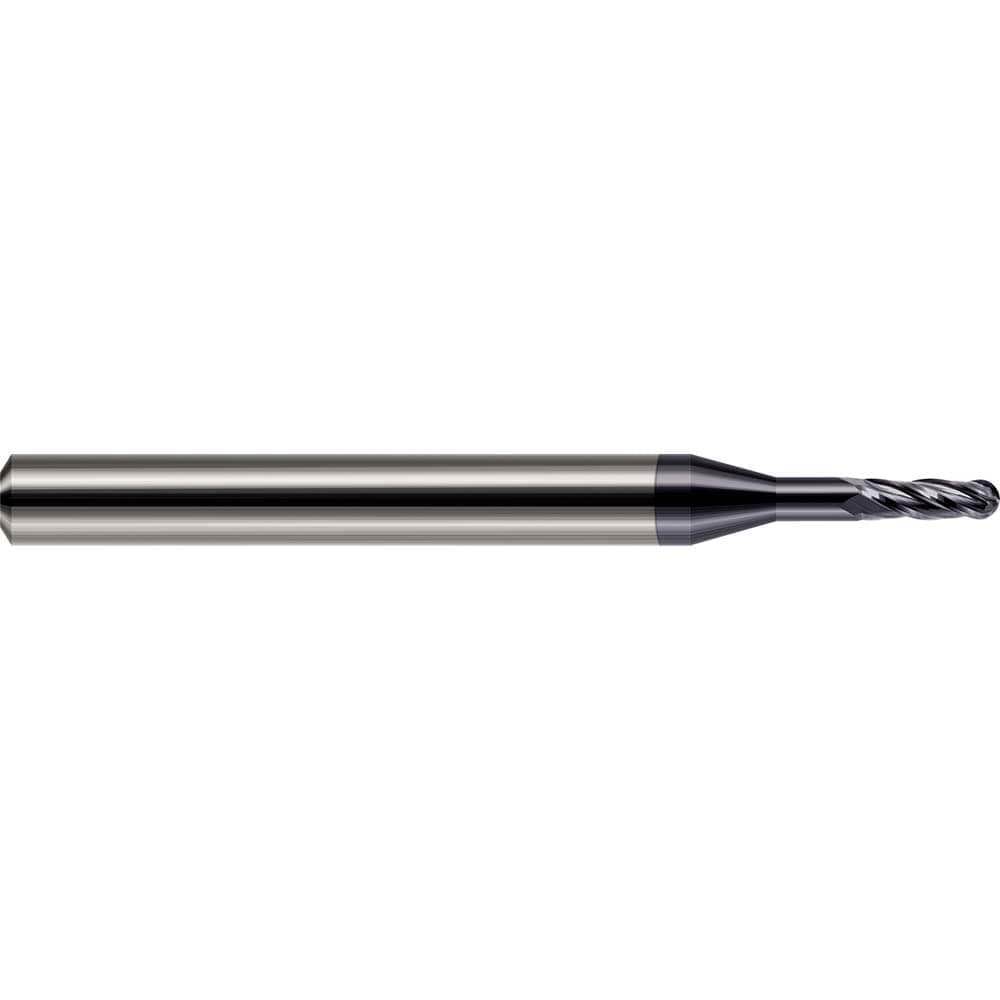 Ball End Mills; Mill Diameter (Inch): 5/64in ; Mill Diameter (Decimal Inch): 0.0780in ; Number Of Flutes: 4 ; End Mill Material: Solid Carbide ; Length of Cut (Inch): 15/64in ; Shank Diameter (Inch): 1/8in
