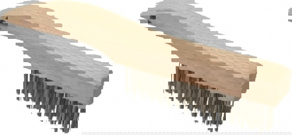 Scratch Brush: 4 Row, 16 Column, Stainless Steel