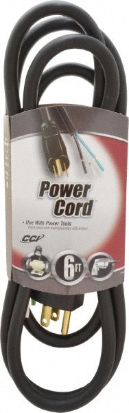 6', 16/3 Gauge/Conductors, Black Outdoor Replacement Cord
