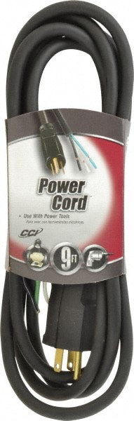 9', 16/3 Gauge/Conductors, Black Outdoor Replacement Cord