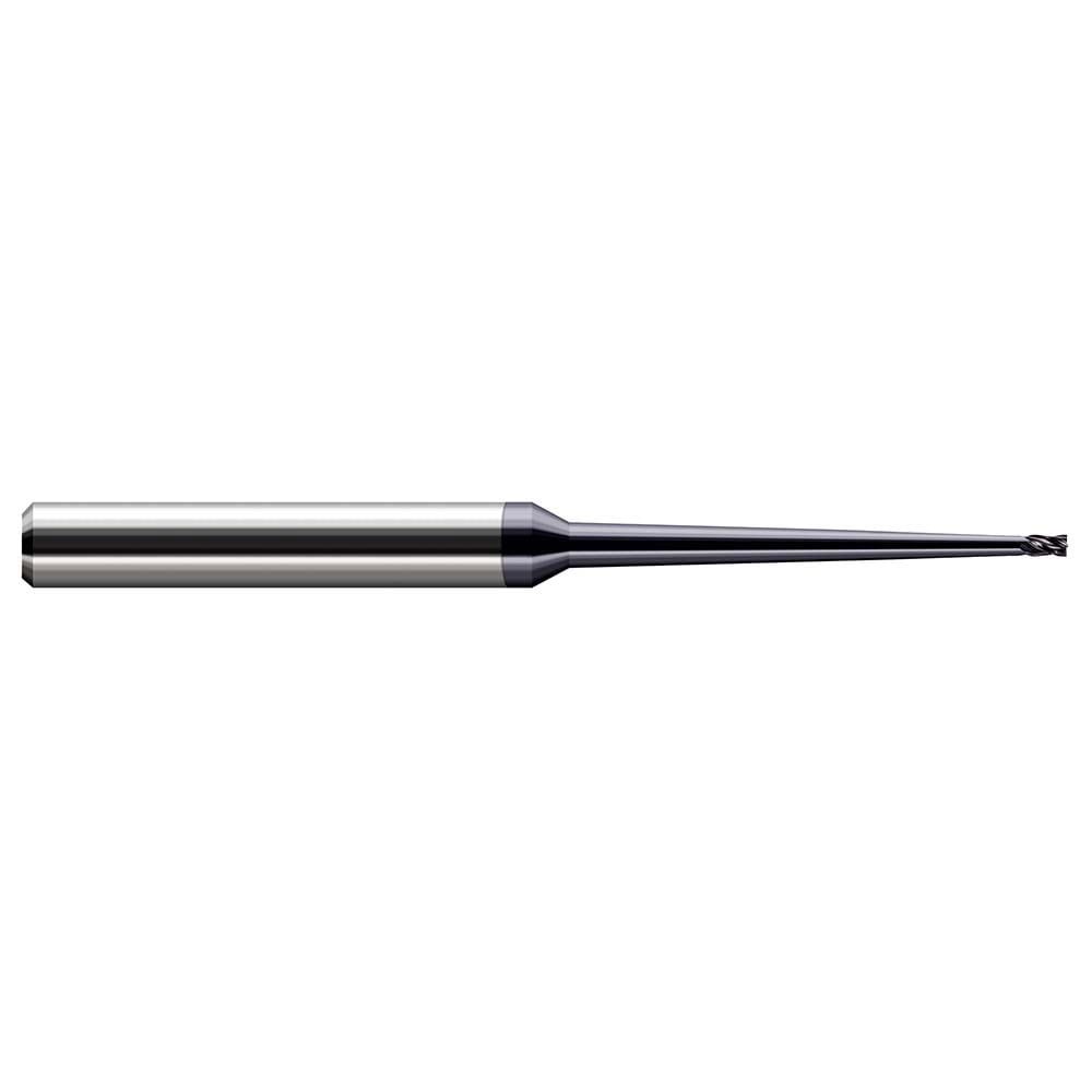 Square End Mill: 1/16'' Dia, 3/32'' LOC, 1/8'' Shank Dia, 2-1/2'' OAL, 4 Flutes, Solid Carbide