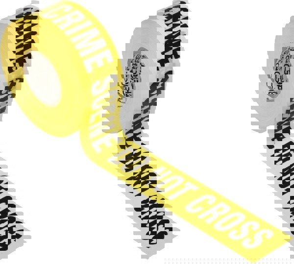 Barricade & Flagging Tape; Tape Type: Barricade ; Legend: Crime Scene Do Not Cross ; Material: Polyethylene ; Thickness (mil): 3 ; Overall Length: 1000.00ft ; Roll Length (Feet): 1000