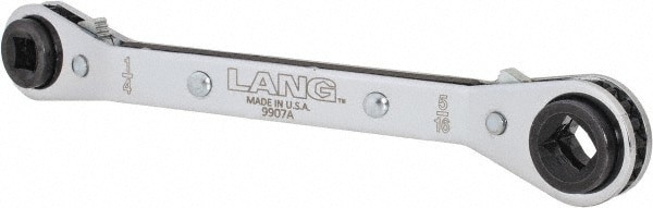 Box End Offset Wrench: 1/4 & 3/16 Sq in x 9/16 & 1/2 Hex in, 6 Point