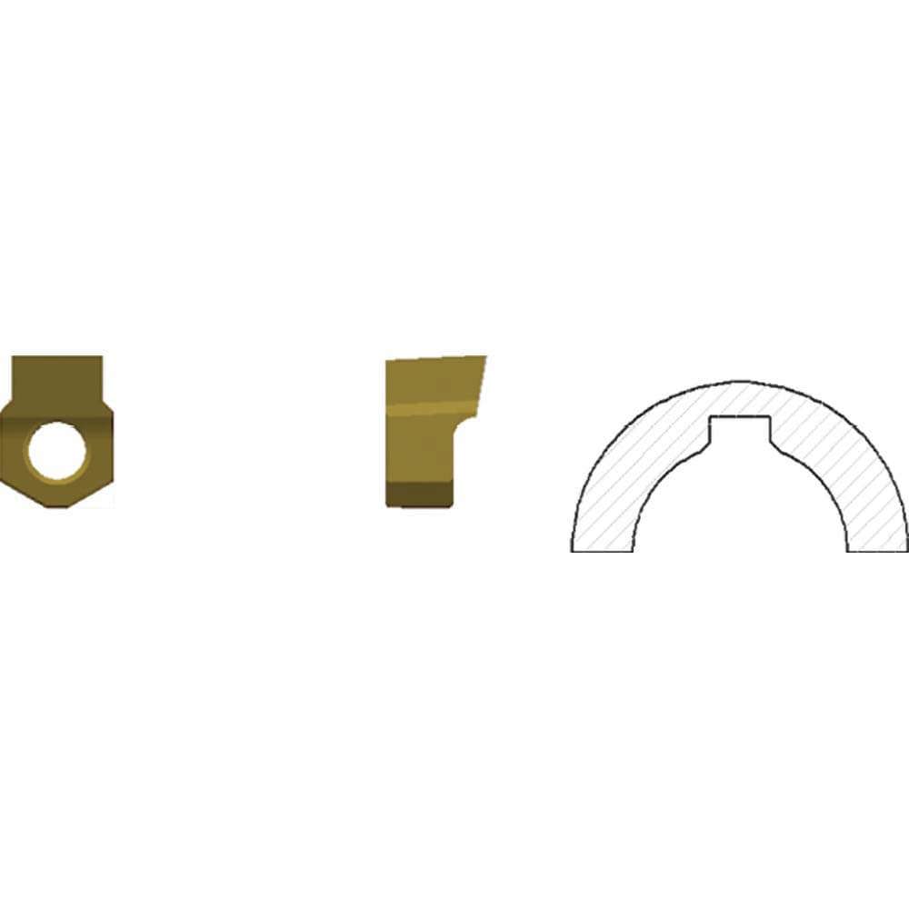 Broaching Inserts; Cutting Width (Decimal Inch): 0.1875 ; Maximum Depth of Cut (Decimal Inch): 0.1299 ; Insert Thickness (Decimal Inch): 0.2362 ; Insert Length (Decimal Inch): 0.3149 ; Chamfer: No