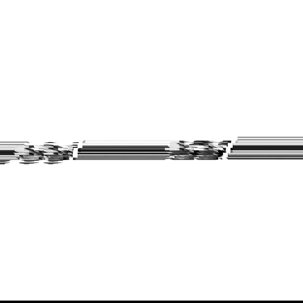 Square End Mill: 3/64'' Dia, 3/8'' LOC, 1/8'' Shank Dia, 2'' OAL, 3 Flutes, Solid Carbide