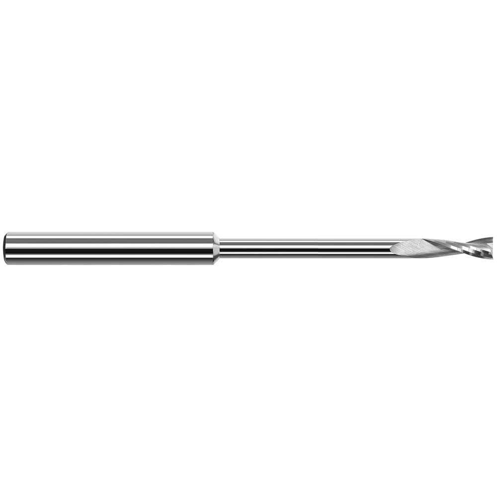 Square End Mill: 1/4'' Dia, 3/4'' LOC, 1/4'' Shank Dia, 6'' OAL, 2 Flutes, Solid Carbide
