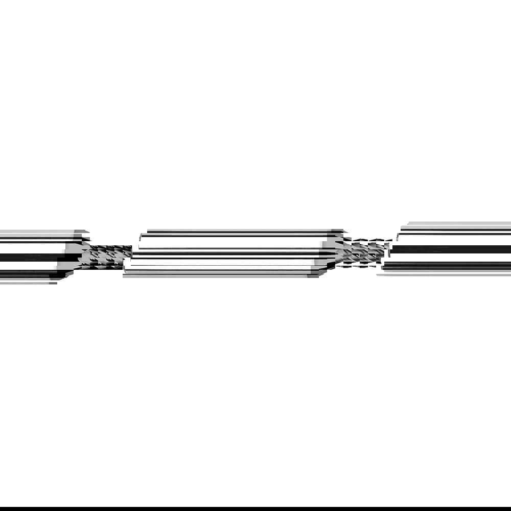 Square End Mill: 3/32'' Dia, 0.279'' LOC, 1/8'' Shank Dia, 1-1/2'' OAL, 4 Flutes, Solid Carbide