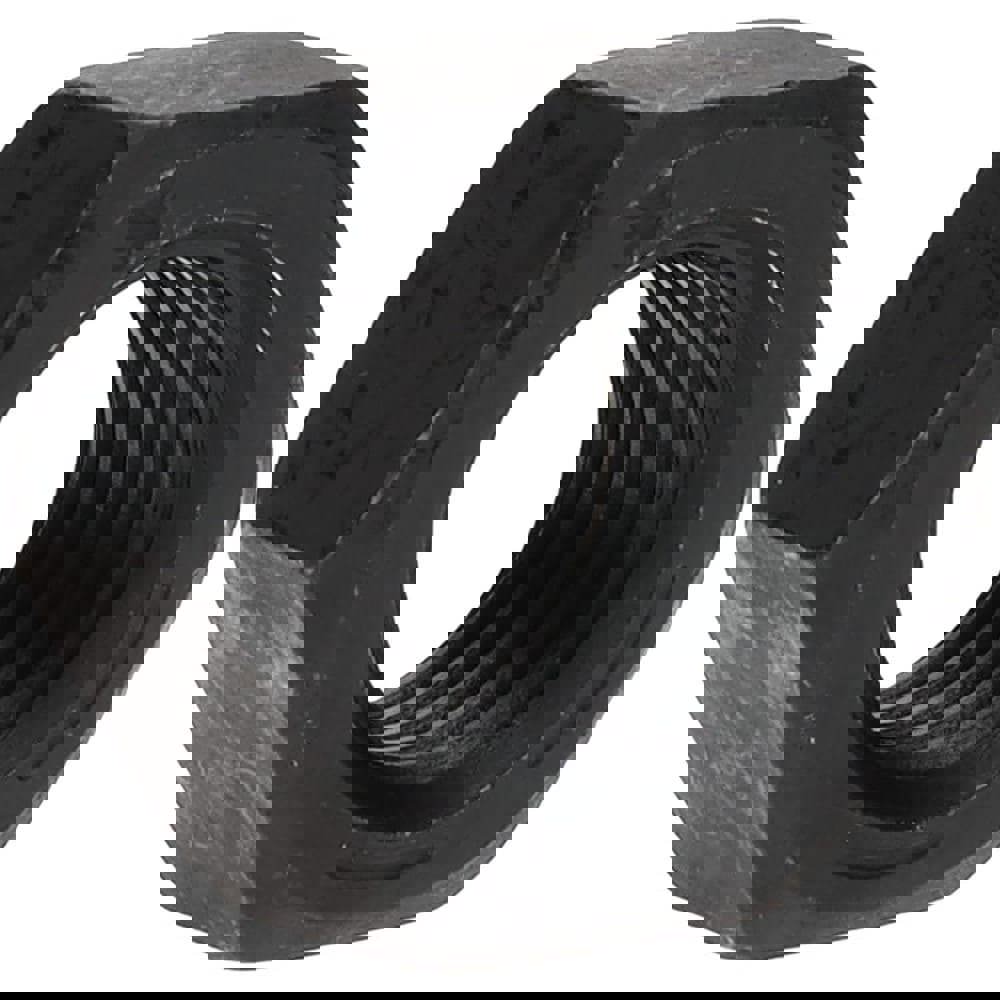 Hex Nut: 7/8-9, Grade 8 Steel, Black Oxide Finish