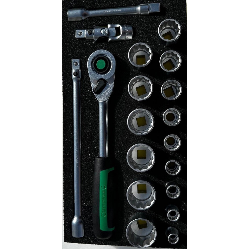 Socket Sets; Set Type: Socket Set ; Drive Size: 1/2 ; Minimum Size (Inch): 3/8 ; Maximum Size (Inch): 1-1/4 ; Tool Type: Quick Release Socket Set ; Material: Chromium-Vanadium Steel