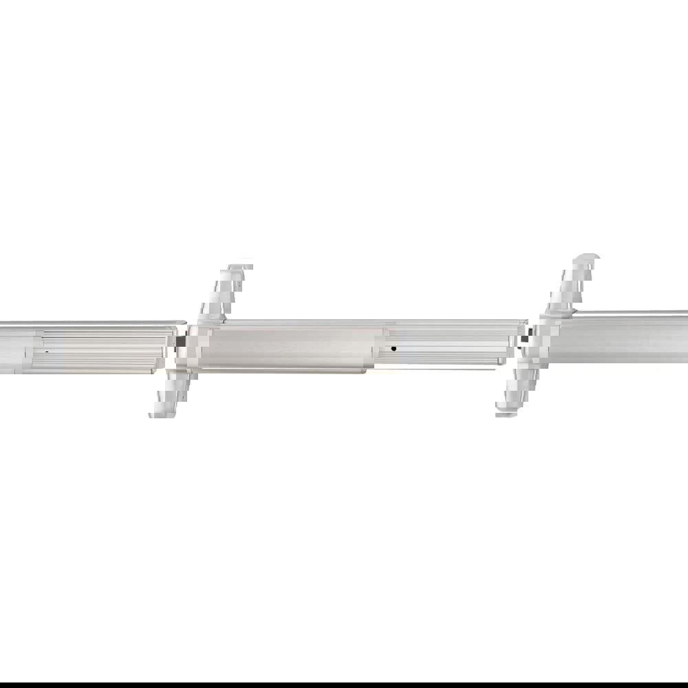 Push Bars; Material: Metal ; Locking Type: Exit Device Only ; Finish/Coating: Satin Chrome ; Maximum Door Width: 3ft ; Minimum Door Width: 2.33ft ; Grade: 1