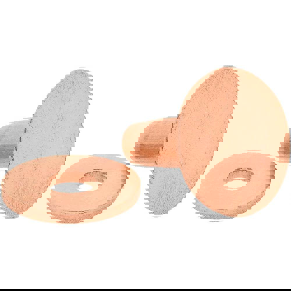 #8 Wire Body Diam, Flat Copper Belt Rivet with Washer