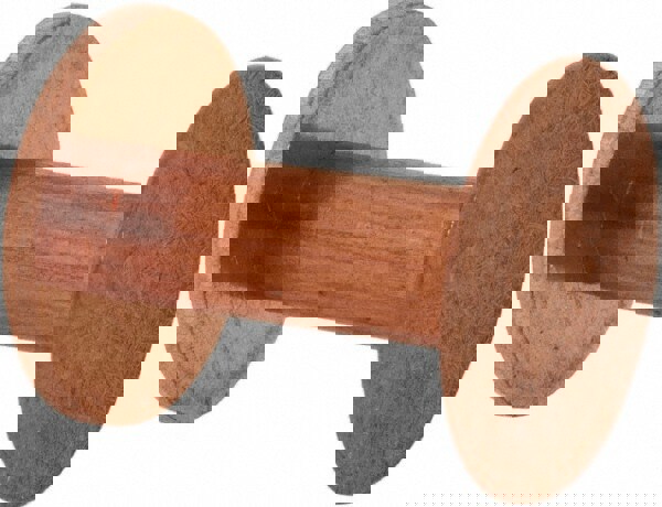 #8 Wire Body Diam, Flat Copper Belt Rivet with Washer