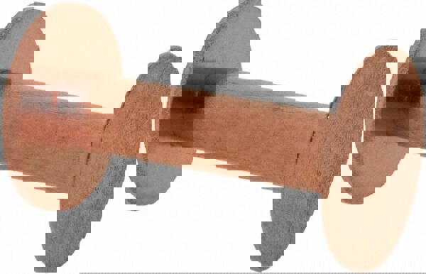 #8 Wire Body Diam, Flat Copper Belt Rivet with Washer