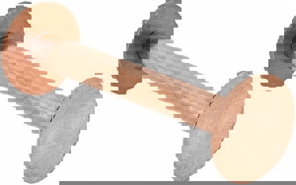 #8 Wire Body Diam, Flat Copper Belt Rivet with Washer