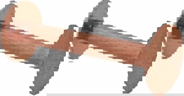 #9 Wire Body Diam, Flat Copper Belt Rivet with Washer