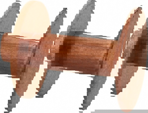 #12 Wire Body Diam, Flat Copper Belt Rivet with Washer