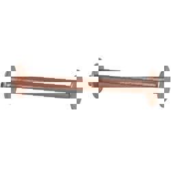 #12 Wire Body Diam, Flat Copper Belt Rivet with Washer