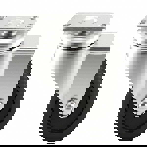 Swivel Top Plate Caster: Hard Rubber, 2