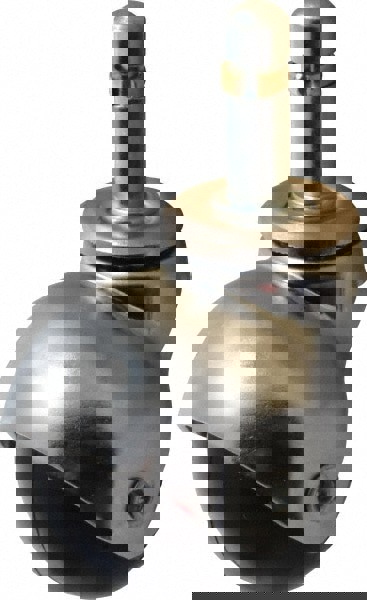 2 Inch Ball Diameter x 13/16 Inch Wide Wheel, Soft Rubber Friction Ring Stem Spherical Ball Caster