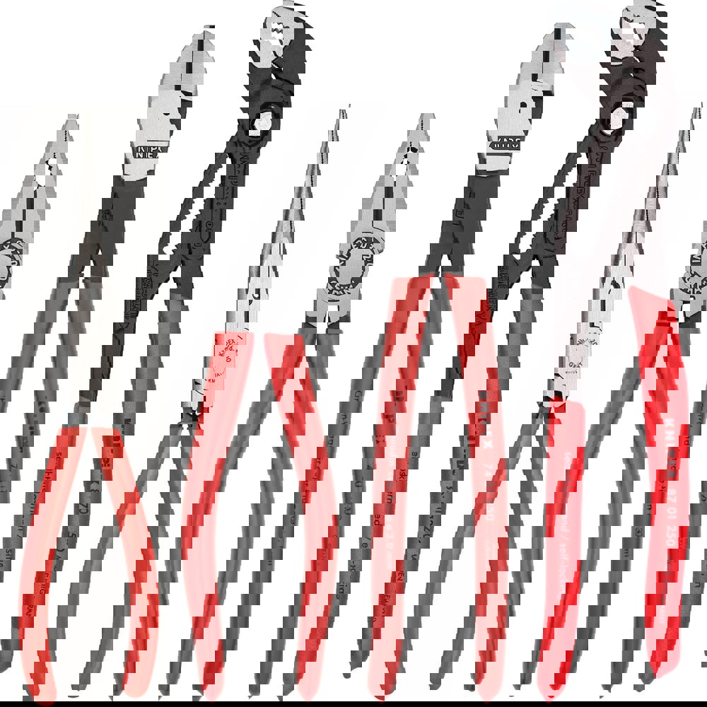 Plier Sets; Plier Type Included: Long Nose Pliers; Combination Pliers; High Leverage Diagonal Cutter; Cobra Water Pump Pliers ; Container Type: None ; Handle Material: Plastic; Non-Slip Plastic ; Includes: 03 01 200; 26 11 200 S1; 74 01 250; 87 01 250