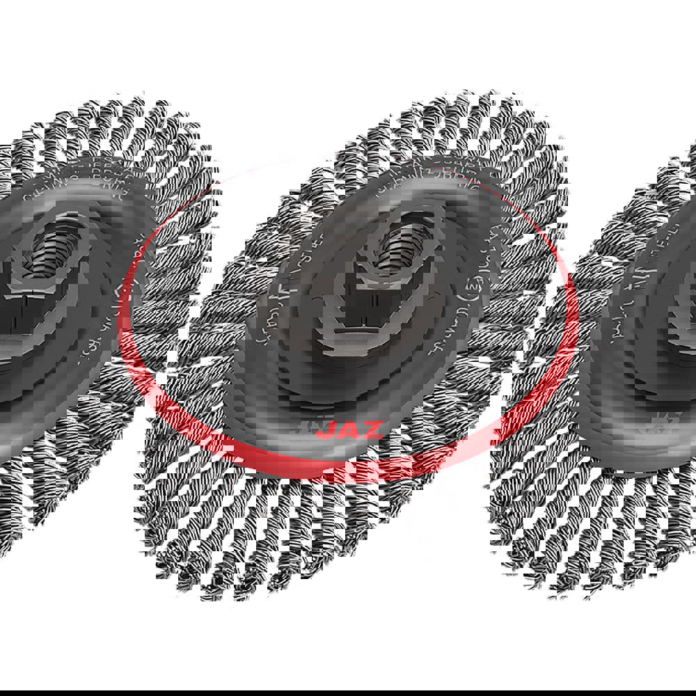End Brushes; Brush Diameter (Decimal Inch): 3/4 ; Filament/Wire Diameter (Decimal Inch): 0.0140 ; Fill Material: Steel ; Wire Type: Knotted ; Trim Length (Inch): 3/4 ; Shank Diameter (Inch): 1/4