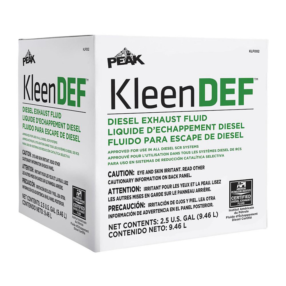 Exhaust Fluids; Container Size: 2.5g ; Features: Storage Temp: 23-86F; Weight: 23.9 lbs; Dimensions: 9.6
